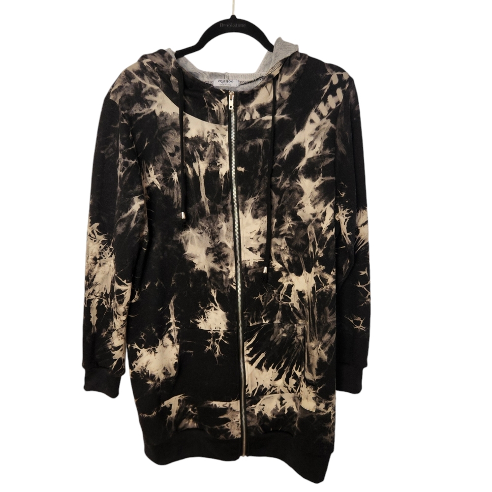 ZEGOO‎ Tie Dye Zipper Hoodie  Size Large